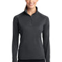 Sport-Tek Womens Sport-Wick Moisture Wicking 1/4 Zip Sweatshirt - Charcoal Grey