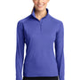 Sport-Tek Womens Sport-Wick Moisture Wicking 1/4 Zip Sweatshirt - Iris Purple