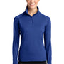Sport-Tek Womens Sport-Wick Moisture Wicking 1/4 Zip Sweatshirt - True Royal Blue