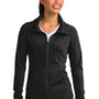 Sport-Tek Womens Sport-Wick Moisture Wicking Full Zip Jacket - Black