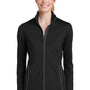 Sport-Tek Womens Sport-Wick Moisture Wicking Full Zip Jacket - Black/Charcoal Grey