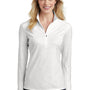 Sport-Tek Womens Sport-Wick Moisture Wicking 1/4 Zip Sweatshirt - White