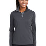 Sport-Tek Womens Sport-Wick Moisture Wicking 1/4 Zip Sweatshirt - Iron Grey