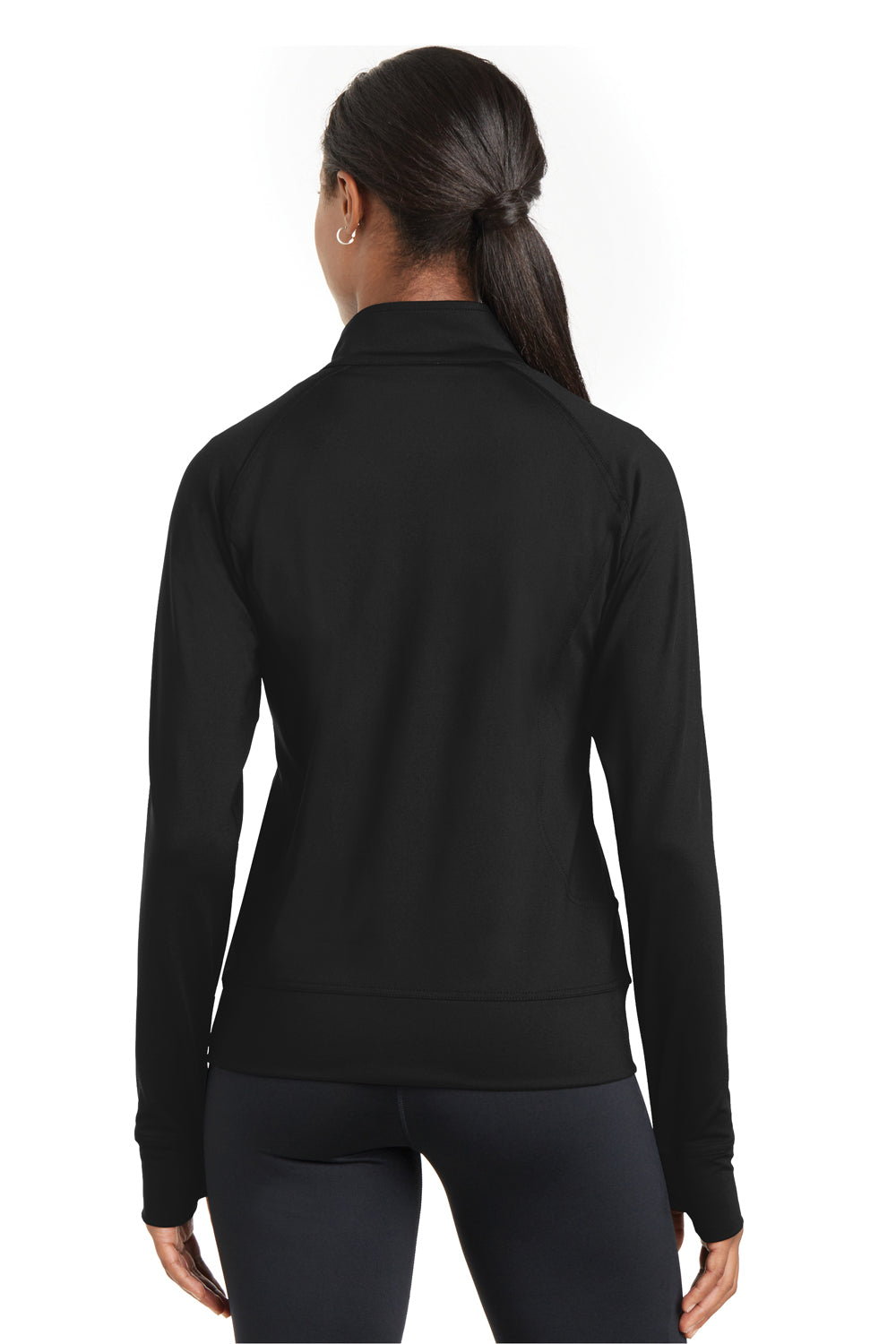 Sport-Tek LST885 Womens NRG Full Zip Sweatshirt Black Back