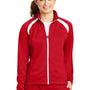 Sport-Tek Womens Full Zip Track Jacket - True Red/White