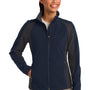 Sport-Tek Womens Water Resistant Full Zip Jacket - True Navy Blue/Iron Grey - Closeout