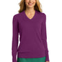 Port Authority Womens Long Sleeve V-Neck Sweater - Deep Berry Purple