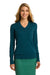 Port Authority LSW285 Womens Long Sleeve V-Neck Sweater Moroccan Blue Front