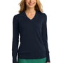 Port Authority Womens Long Sleeve V-Neck Sweater - Navy Blue