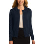 Port Authority Womens Long Sleeve Cardigan Sweater - Navy Blue