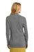 Port Authority LSW289 Womens Long Sleeve Cardigan Sweater Heather Medium Grey Back