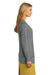 Port Authority LSW289 Womens Long Sleeve Cardigan Sweater Heather Medium Grey Side
