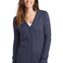 Port Authority Womens Long Sleeve Cardigan Sweater - Navy Blue Marl