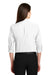 Port Authority LW102 Womens Carefree Stain Resistant 3/4 Sleeve Button Down Shirt White Back