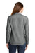 Port Authority LW380 Womens Slub Chambray Long Sleeve Button Down Shirt w/ Double Pockets Grey Back