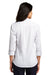 Port Authority LW643 Womens Easy Care Wrinkle Resistant 3/4 Sleeve Button Down Shirt White/Dark Grey Back
