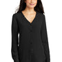 Port Authority Womens Long Sleeve Button Down Shirt - Black