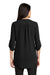 Port Authority LW701 Womens 3/4 Sleeve V-Neck T-Shirt Black Back