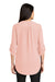 Port Authority LW701 Womens 3/4 Sleeve V-Neck T-Shirt Rose Pink Back