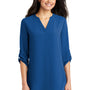 Port Authority Womens 3/4 Sleeve V-Neck T-Shirt - True Blue