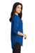 Port Authority LW701 Womens 3/4 Sleeve V-Neck T-Shirt Blue Side