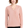 Port Authority Womens Long Sleeve V-Neck T-Shirt - Rose Quartz Pink
