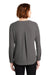Port Authority LW702 Womens Long Sleeve V-Neck T-Shirt Sterling Grey Back