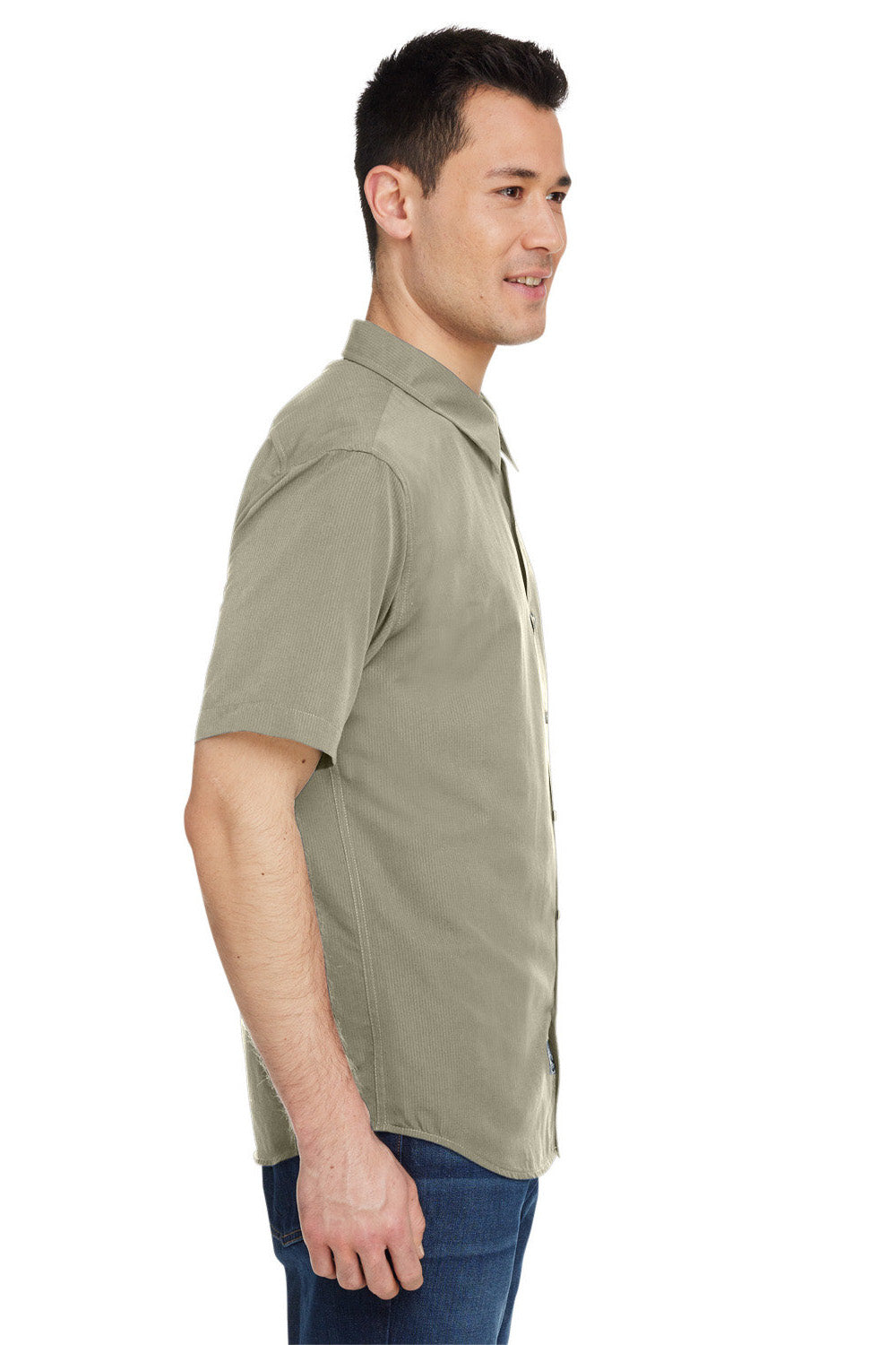 Marmot M14116 Mens Aerobora Short Sleeve Button Down Shirt w/ Pocket Vetiver Side