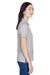 Harriton M200W Womens Short Sleeve Polo Shirt Heather Grey Side