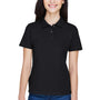 Harriton Womens Short Sleeve Polo Shirt - Black