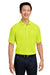 Harriton M208 Mens Charge Moisture Wicking Short Sleeve Polo Shirt Safety Yellow Front