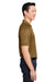 Harriton M208 Mens Charge Moisture Wicking Short Sleeve Polo Shirt Coyote Brown Side