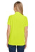 Harriton M208W Womens Charge Moisture Wicking Short Sleeve Polo Shirt Safety Yellow Back