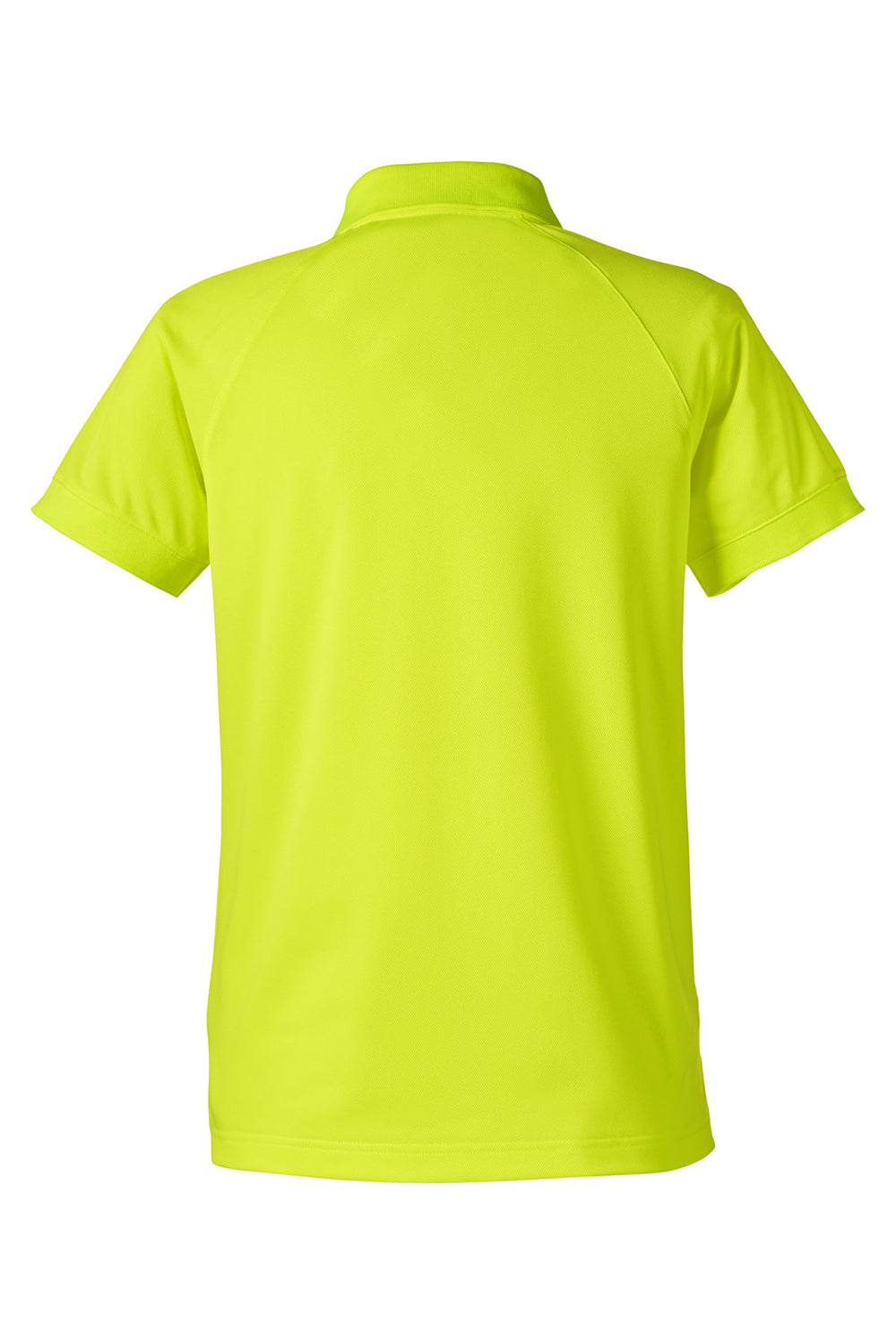 Harriton M208W Womens Charge Moisture Wicking Short Sleeve Polo Shirt Safety Yellow Flat Back