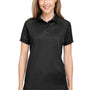 Harriton Womens Charge Moisture Wicking Short Sleeve Polo Shirt - Black