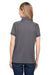 Harriton M208W Womens Charge Moisture Wicking Short Sleeve Polo Shirt Dark Charcoal Grey Back