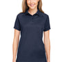 Harriton Womens Charge Moisture Wicking Short Sleeve Polo Shirt - Dark Navy Blue