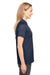 Harriton M208W Womens Charge Moisture Wicking Short Sleeve Polo Shirt Dark Navy Blue Side