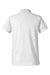 Harriton M208W Womens Charge Moisture Wicking Short Sleeve Polo Shirt White Flat Back