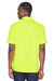 Harriton M211 Mens Advantage Tactical Moisture Wicking Short Sleeve Polo Shirt Safety Yellow Back