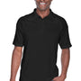 Harriton Mens Advantage Tactical Moisture Wicking Short Sleeve Polo Shirt - Black
