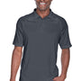 Harriton Mens Advantage Tactical Moisture Wicking Short Sleeve Polo Shirt - Dark Charcoal Grey