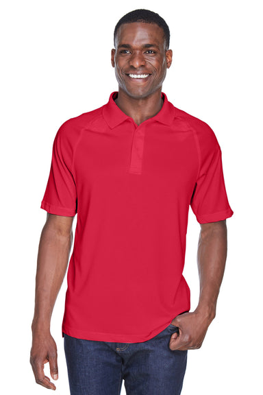 Harriton M211 Advantage Tactical Moisture Wicking Short Sleeve Polo Shirt Red Front