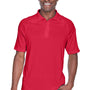 Harriton Mens Advantage Tactical Moisture Wicking Short Sleeve Polo Shirt - Red