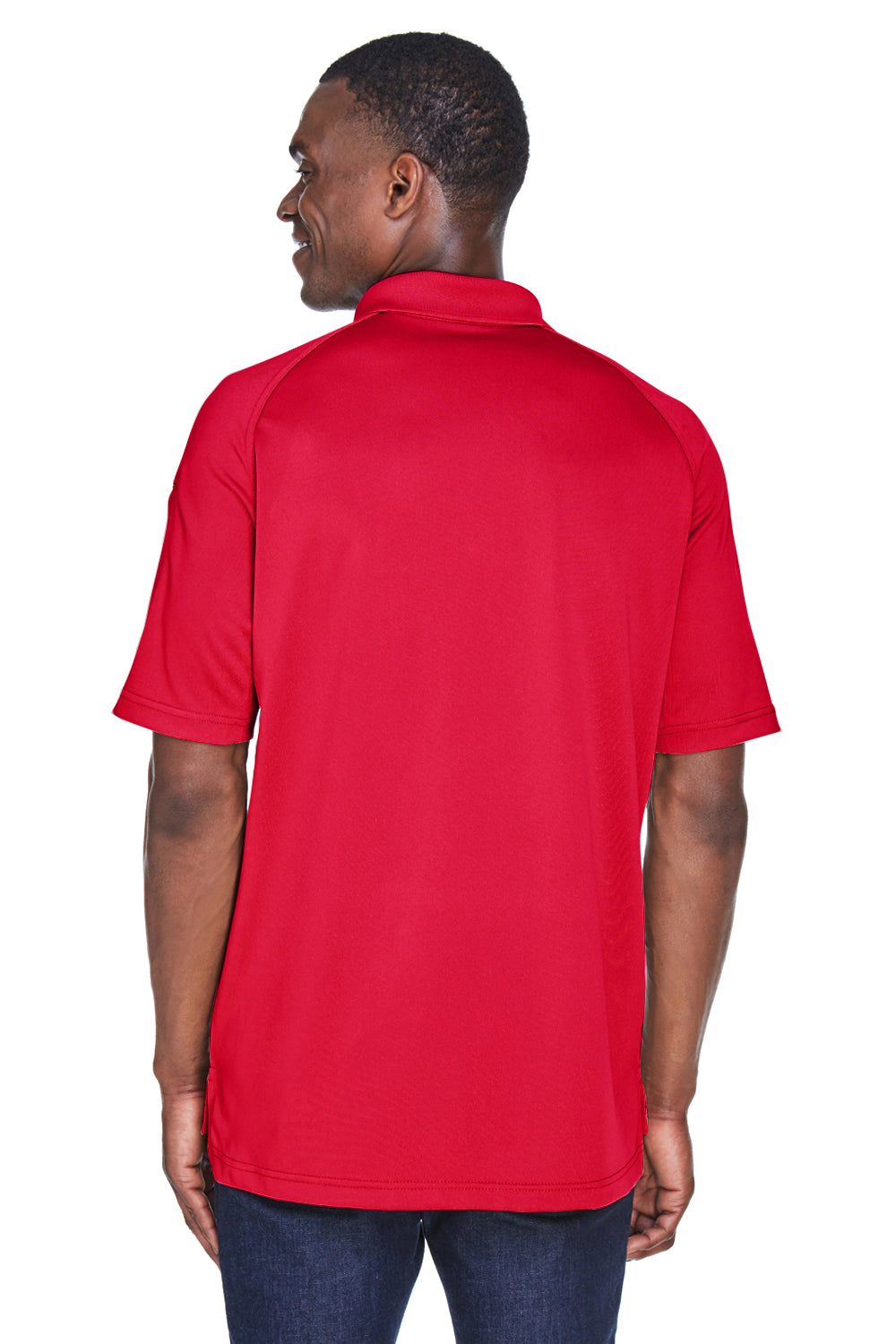Harriton M211 Advantage Tactical Moisture Wicking Short Sleeve Polo Shirt Red Back