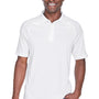 Harriton Mens Advantage Tactical Moisture Wicking Short Sleeve Polo Shirt - White