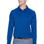 Harriton Mens Advantage Tactical Moisture Wicking Long Sleeve Polo Shirt - True Royal Blue