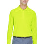 Harriton Mens Advantage Tactical Moisture Wicking Long Sleeve Polo Shirt - Safety Yellow