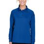 Harriton Womens Advantage Tactical Moisture Wicking Long Sleeve Polo Shirt - True Royal Blue
