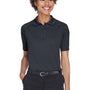 Harriton Womens Advantage Tactical Moisture Wicking Short Sleeve Polo Shirt - Dark Charcoal Grey
